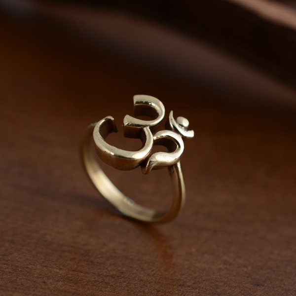Om Ring, Ohm Ring, Meditation Ring, Yoga Ring, Religious Ring, father day gift, Promise Ring, Om Symbol Ring, Hindu Ring, Statement Ring.
