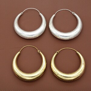Gold Dome Earrings, Chunky Dome Hoop Earrings, Classic Dome Earrings, Boho Hoop Earrings, GIFT For mother day