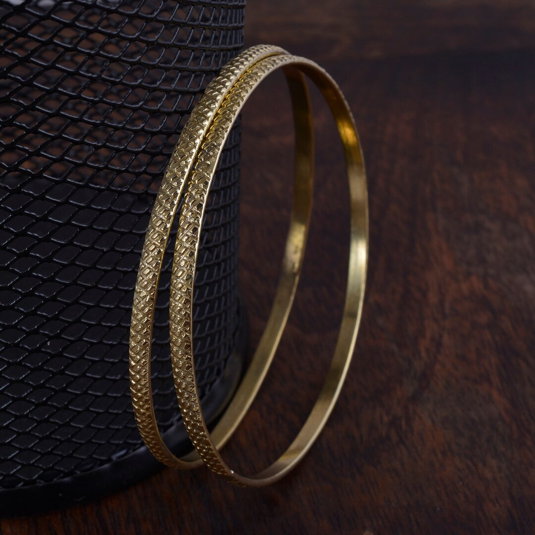 Gold bangles set of 2 clearance