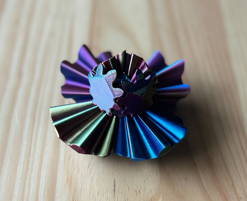 Flerfärgad Fidget-sfär med växel "3-pack" bild 2