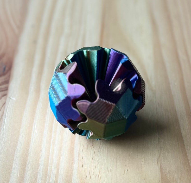 Flerfärgad Fidget-sfär med växel "3-pack" bild 1