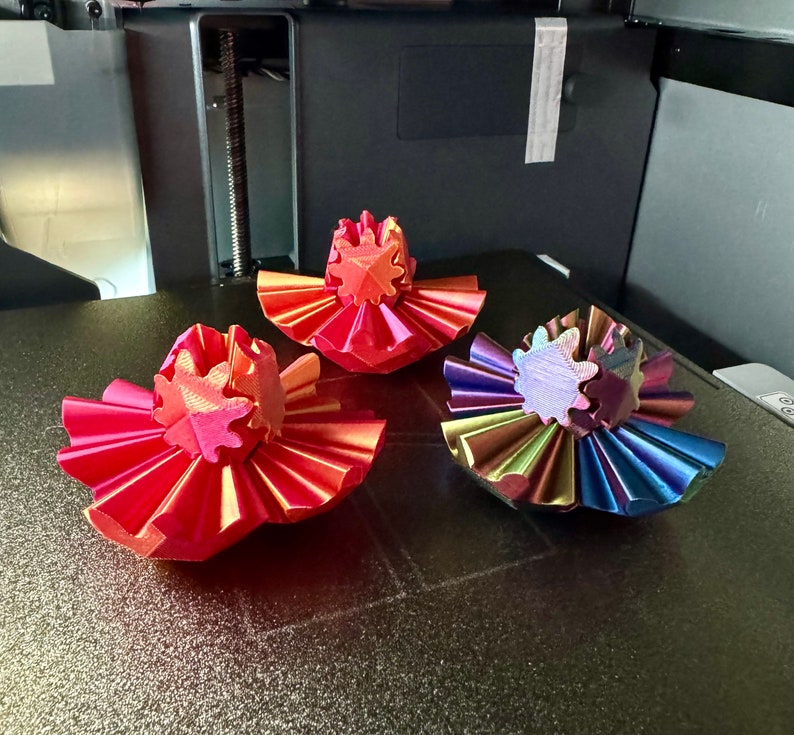 Flerfärgad Fidget-sfär med växel "3-pack" bild 5