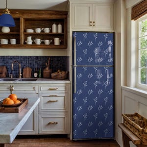 Kühlschrankfolie, marineblau, zum Abziehen, Aufkleben, für den Kühlschrank, zum Abziehen, Abziehen und Aufhängen