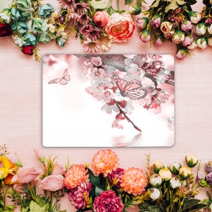 Butterflies  and Flower Decal  Laptop Protective Skin - Universal Notebook Vinyl Wrap - Custom Size Laptop Skins Peel & Stick Laptop GD231