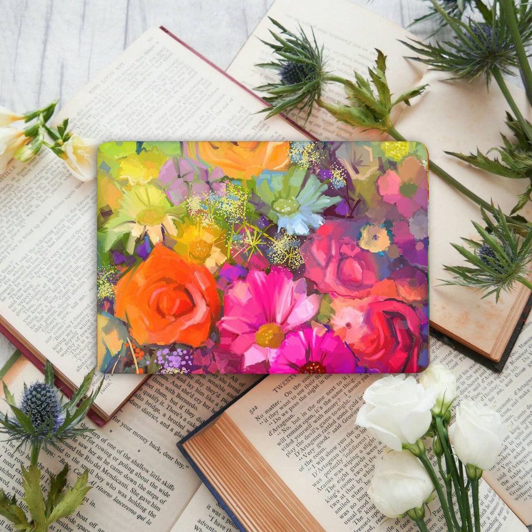 Flower Oil Painting Art Laptop Protective Skin - Universal Notebook ...