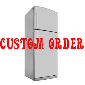 Custom order Refrigerator Wrap, Wall Fridge Vinyl Stickers, Peel and Stick Self Adhesive , Dishwasher Machine Wrap Mural Kitchen Decor RD700
