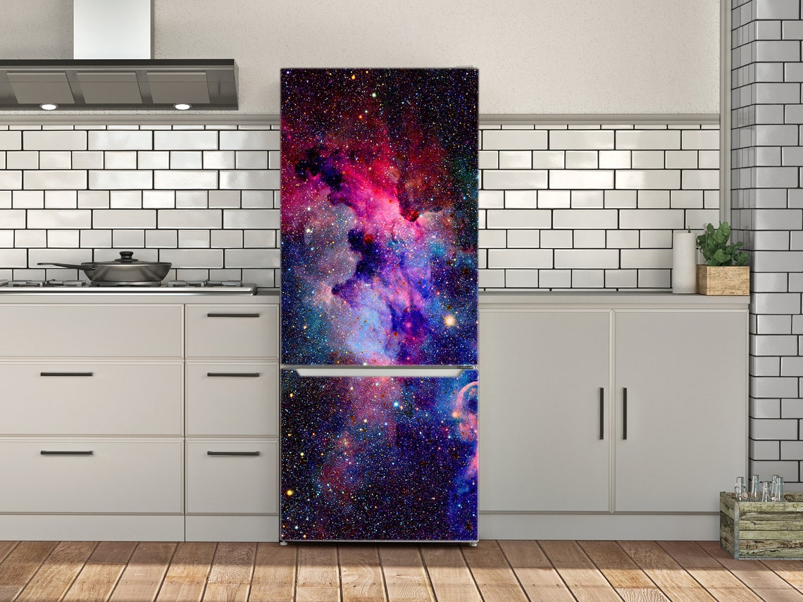 Stars Space Galaxy Decal Fridge Cover Fruits Wall Fridge Etsy