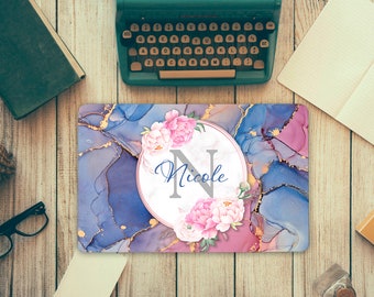 Personalized Name Protective Shell Peonies and Marbles Universal Laptop Vinyl Film Customized Laptop Cases Laptop Sticker Sticker Case GD245