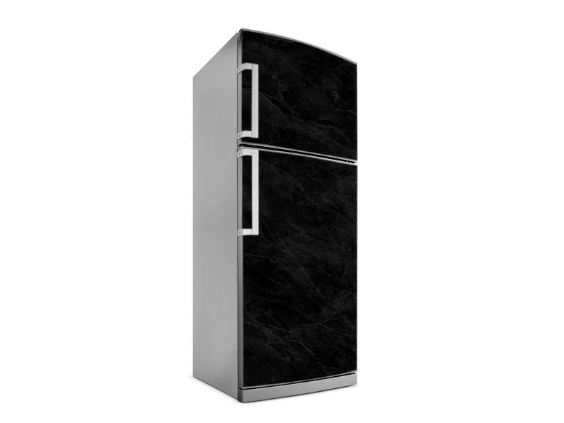 Black Marble Fridge Wrap Refrigerator Cover Peel and Stick Etsy