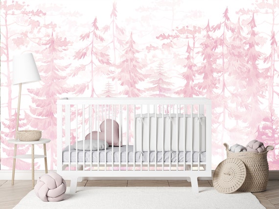 Baby girl nursery murals hotsell