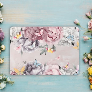 Peony Flower Laptop Skin with Butterfly for Gir Decal Sticker Dell Inspiron Lenovo Asus Chromebook  Universal Cover For Laptop Decal GD340