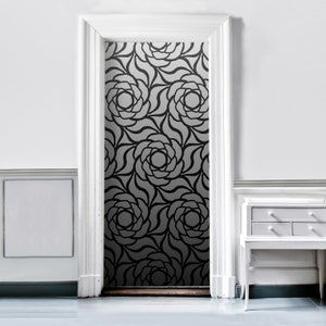 Mandala Glasmalerei für Tür, Fenster Wand Kühlschrank Aufkleber Schälen und Stick Abdeckung Selbstklebender Aufkleber Wrap Tür Wandbild Haustür RD44