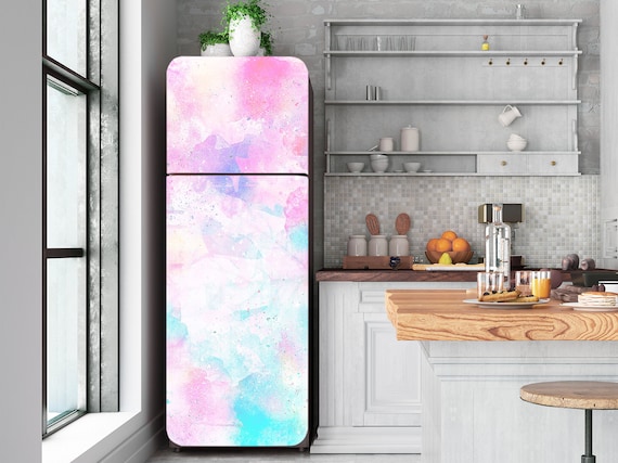 Rosa acquerello decalcomania frigorifero, adesivi per frigorifero
