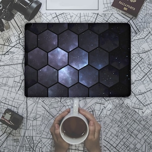 Space Hexagons Laptop Decal - Geometric Vinyl Sticker Dell Inspiron Hp Lenovo Asus Chromebook Acer Universal Cover For Laptop Decal GD200