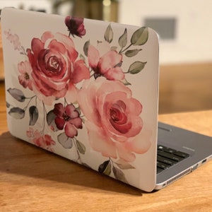 Peony Flower Laptop Protective Skin Girl, Large Floral Universal Notebook Vinyl Wrap, Any Size Laptop Skins Peel & Stick, Laptop GD26