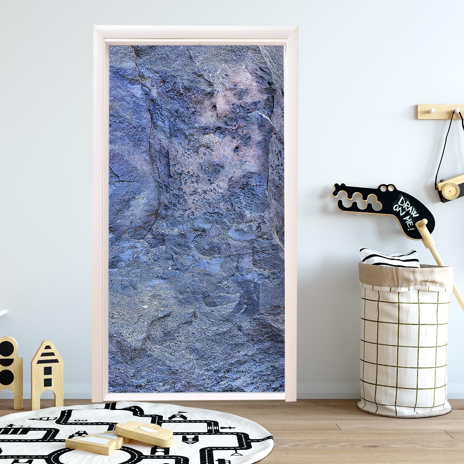 Blue Abstract Poster Sticker for Door, Window Wall Fridge Sticker Peel ...