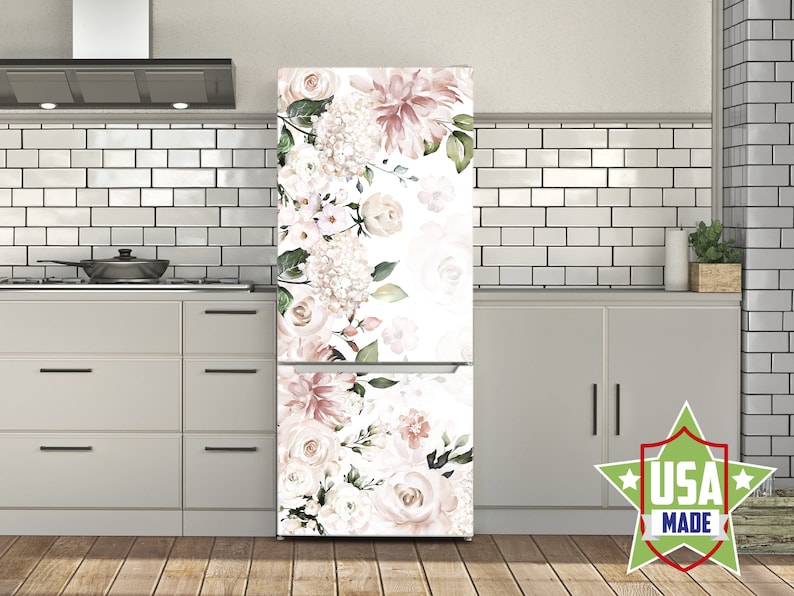 Rose Flower Refrigerator Sticker Flower Rose Refrigerator Etsy