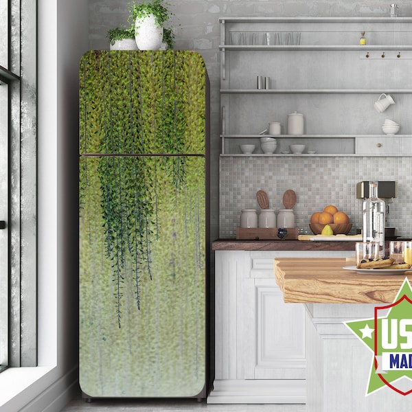 Décalcomanies fleurs pour réfrigérateur, Stickers muraux floraux pour réfrigérateur, autocollants autoadhésifs pour réfrigérateur, décoration de cuisine rétro RD56