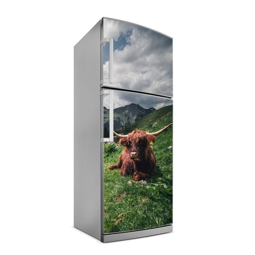 Cow Decal Fridge Wall Fridge Stickers Peel Stick Self Etsy