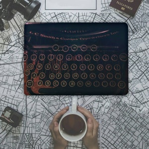 Black Typewriter Laptop Skin, Vinyl Decal Sticker Notebook Dell Inspiron Hp Lenovo Asus Chromebook Acer Universal Cover Laptop Decal GD123