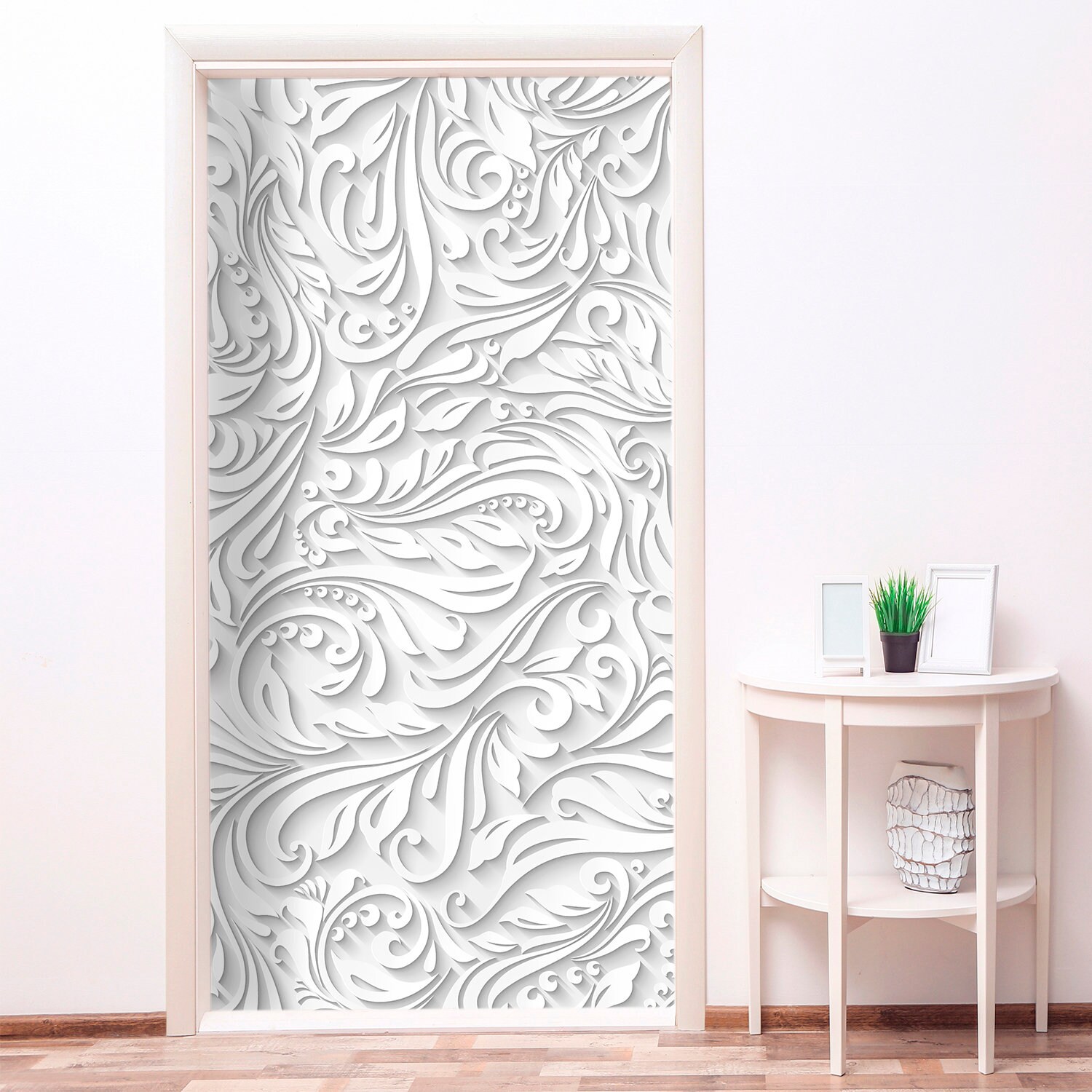Lichte mandala-muurschildering voor deur, boho decor venster koelkast sticker peel-and-stick hoes zelfklevende sticker wrap deur muurschildering voorkant RD144