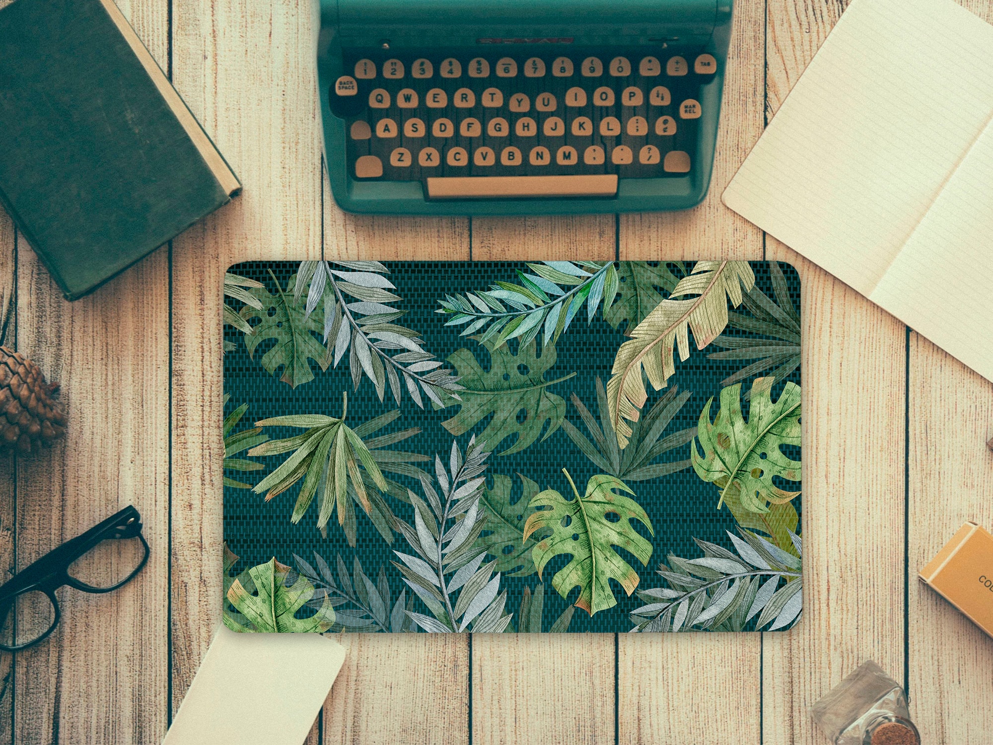 Dark Tropical Leaf Laptop Decal Floral Vinyl Skin Sticker Any Size Laptop Skin  Dell Hp Lenovo Asus Acer Universal Custom Cover GD419