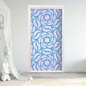 Mandala Stained Glass Mural for Door, Window Wall Fridge Sticker Peel and Stick Cover Self-adhesive Decal Wrap Door Mural Front Door RD5