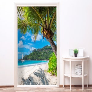 Seascape, door painting to the room,door mural welcome door decal door wall decal door sticker  front door decal   RD160