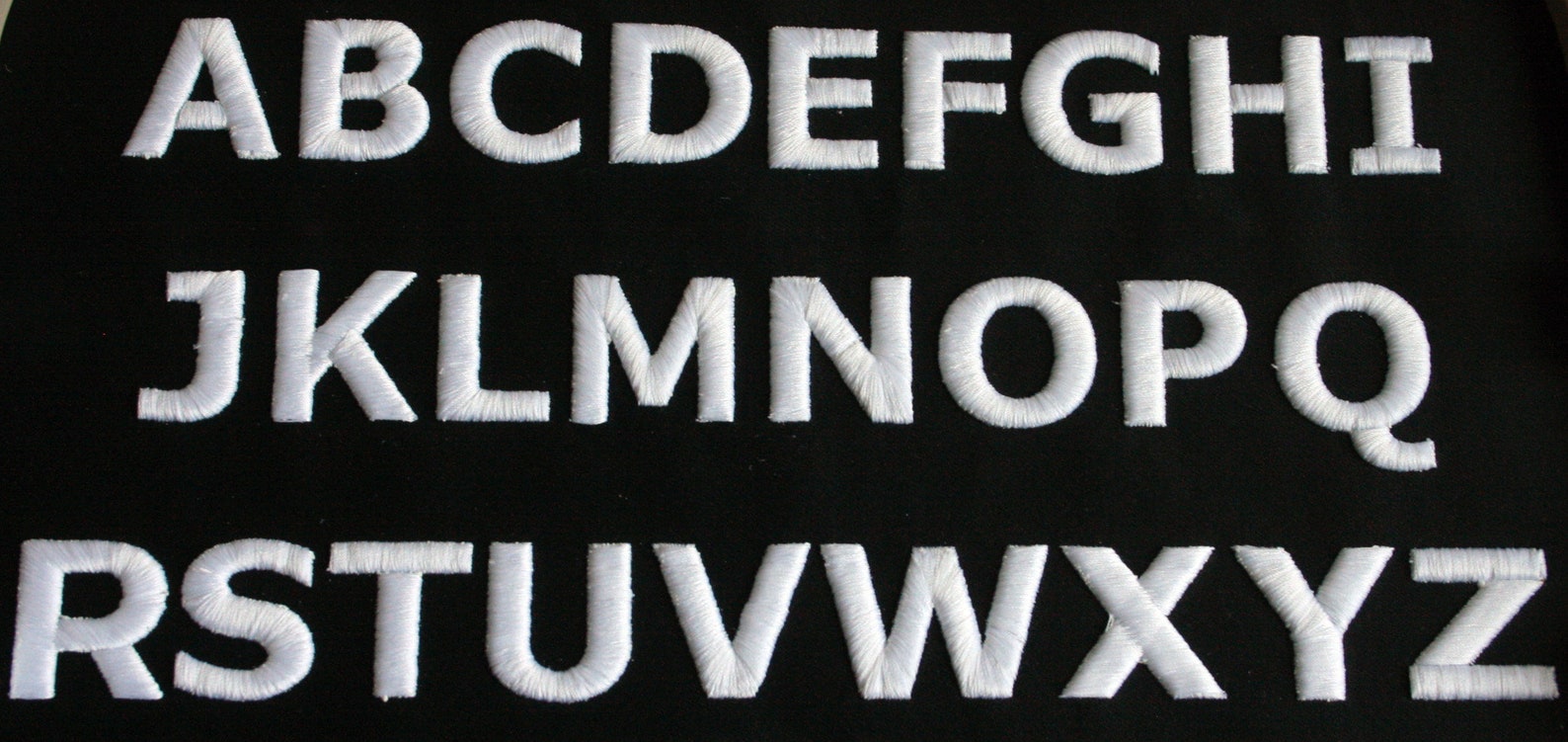 3D Puff Font Digitized Embroidery File You Get All the Etsy