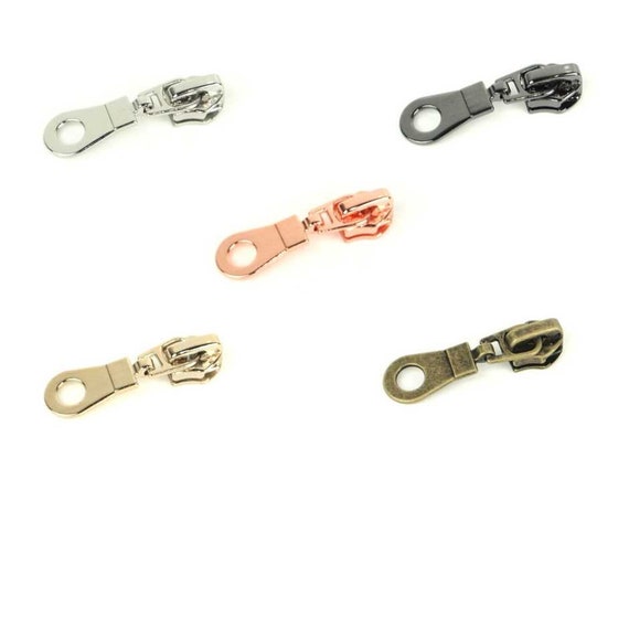 Four #5 Rounded Rectangle Zipper Pulls Rose Gold Four #5 Rounded Rectangle Zipper Pulls Rose Gold