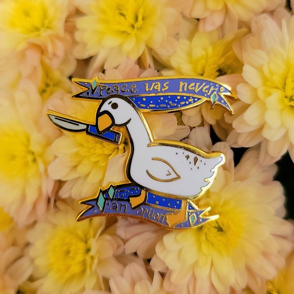 Angy Pal Collection: Peace Was Never An Option Goose Enamel Pin