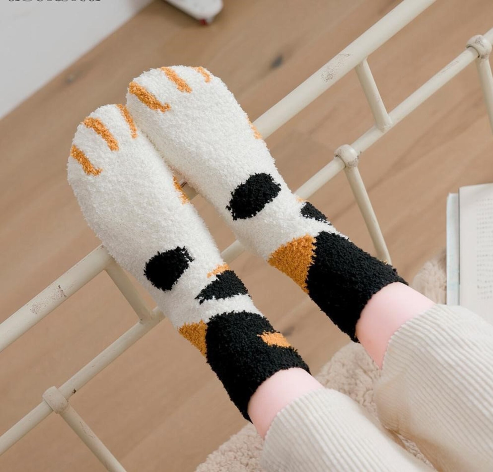 Fuzzy Warm Cat Bean Socks/ Cute Korean Socks/ Toe Beans/ Cat Etsy