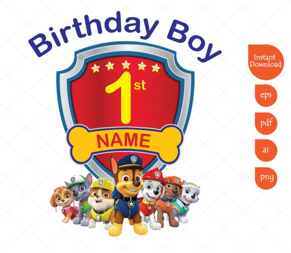 free 1st birthday paw patrol svg free 1st birthday paw patrol svg