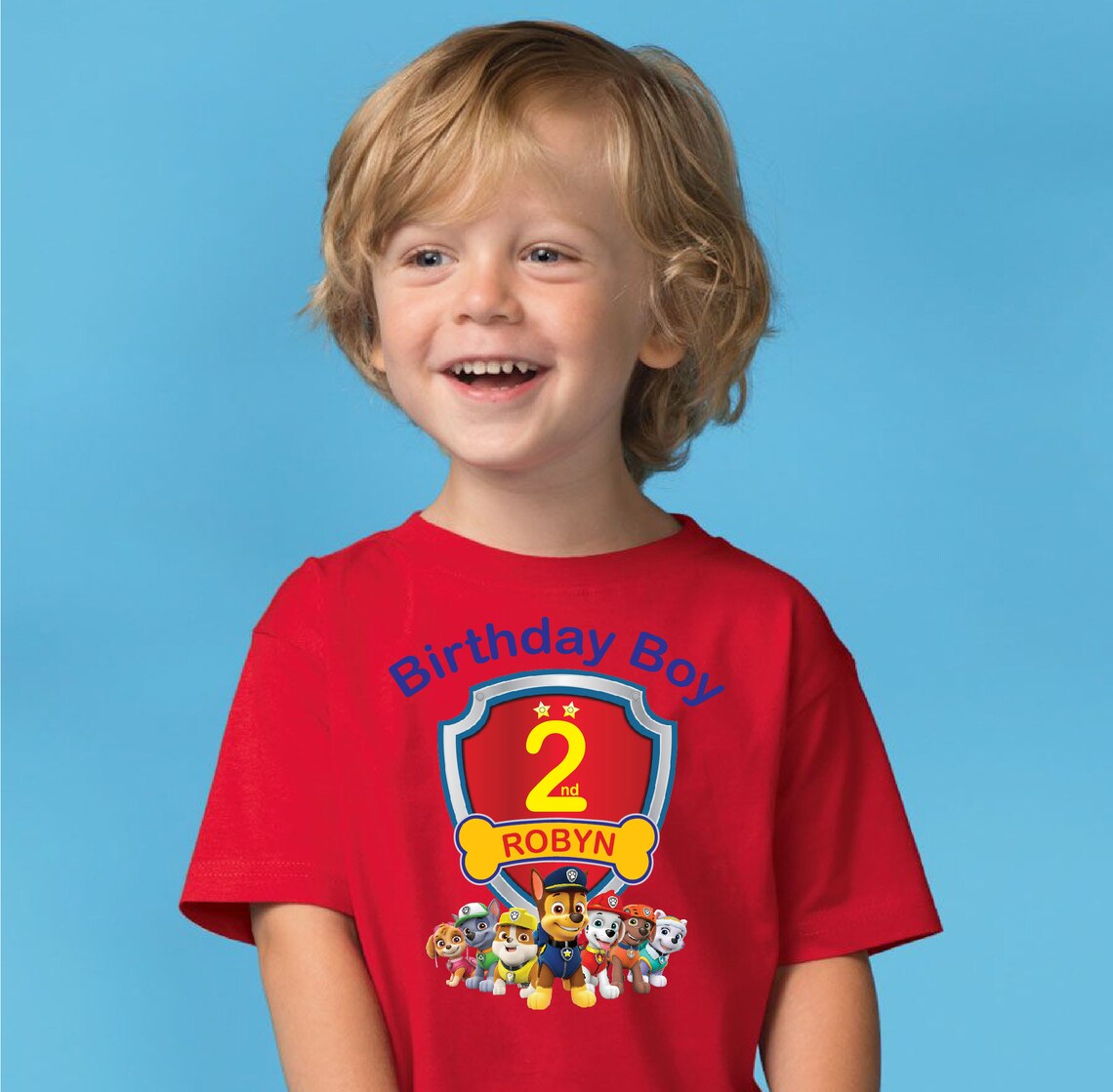 Paw Patrol 2nd Birthday Boy Clipart Family Set of 5 Cliparts | Etsy