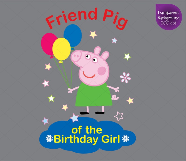Download Friend Pig of the Birthday Girl Clipart Peppa Pig svg | Etsy