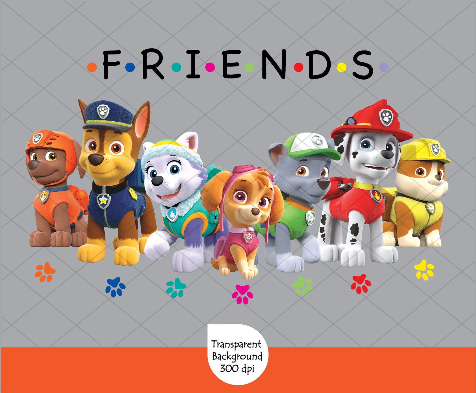 Paw Patrol Friends Clipart Set of 2 clipart Printable PNG Etsy