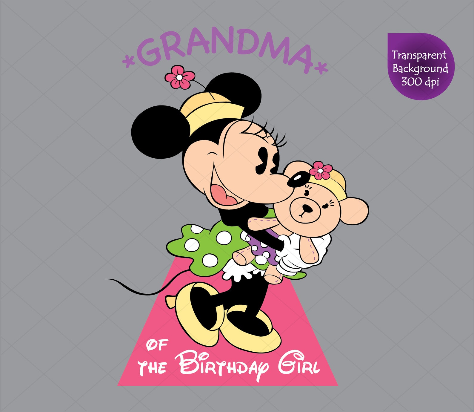 Grandma Minnie Mouse Birthday Girl Clipart Mickey Mouse Etsy