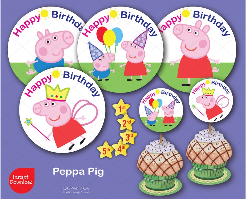 Grandpa Pig of the Birthday Girl Clipart Peppa Pig svg | Etsy