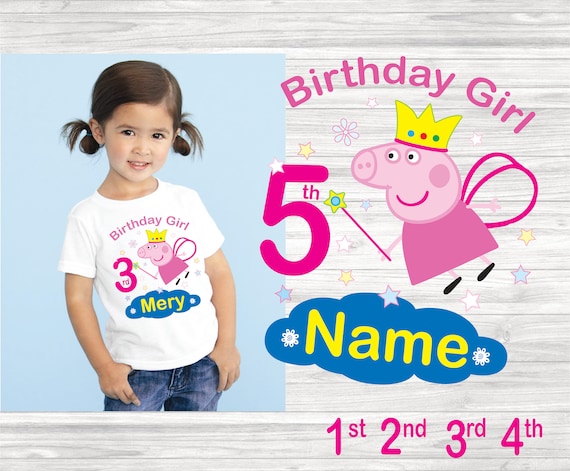 Download Peppa Pig Birthday Girl Personalised Clipart Peppa Pig Svg Etsy