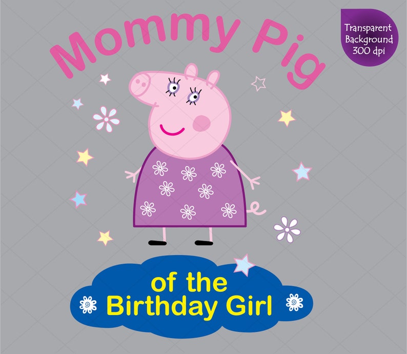 Download Mommy Pig of the Birthday Girl Clipart Peppa Pig svg | Etsy