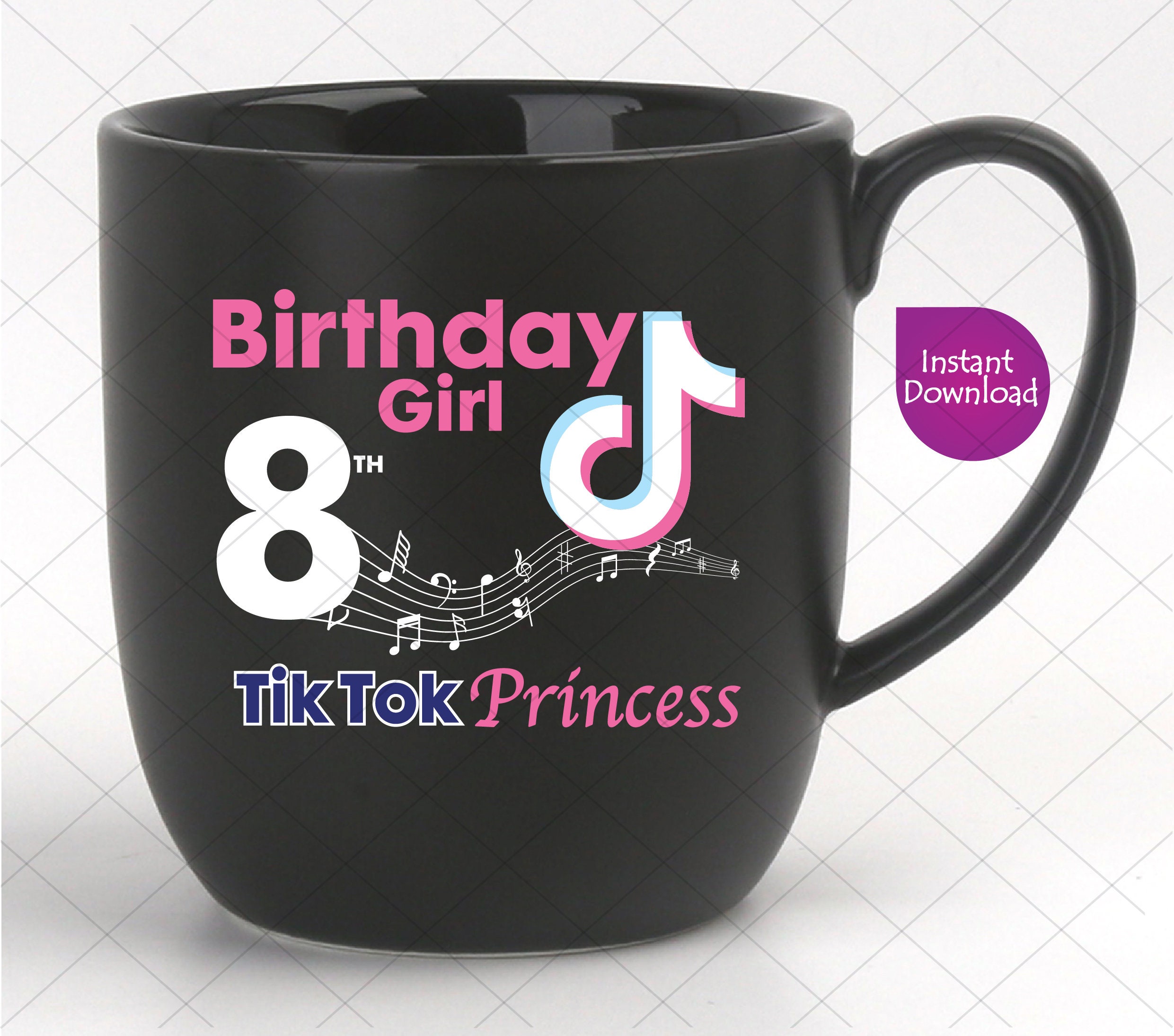 Download Musical 8th Birthday Girl SVG TikTok Princess 8th Birthday ...