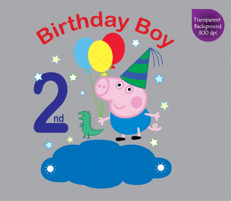 Download George Pig 2nd Birthday Boy Clipart Peppa Pig svg ...