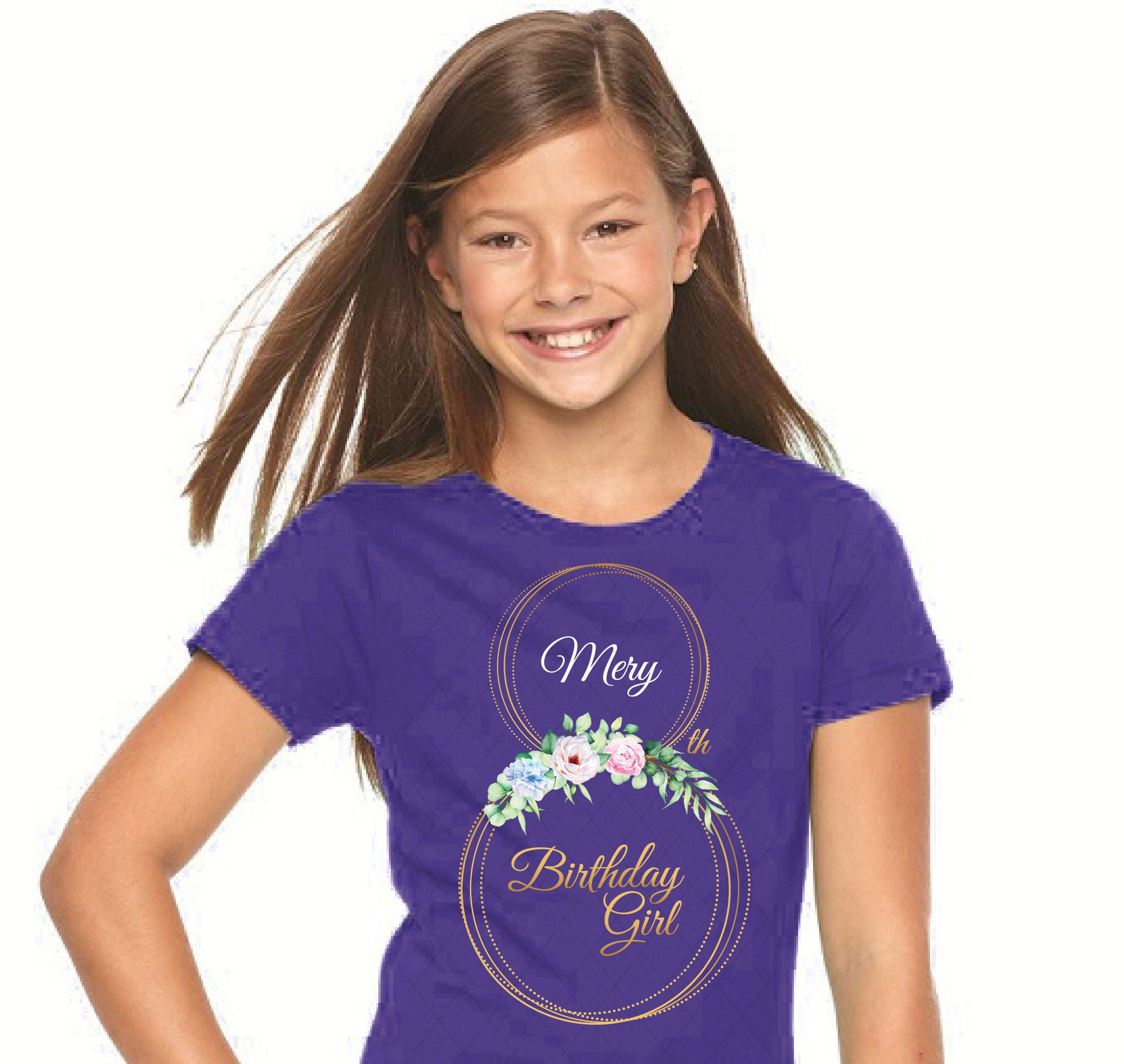 8th Birthday Girl Clipart Birthday Party T-shirt Image | Etsy