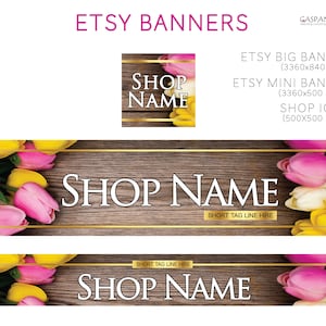 Floral banner set Indigo blue ink Delft blue flower Premade etsy banner Etsy branding Etsy cover photo Blue etsy banner Etsy shop set