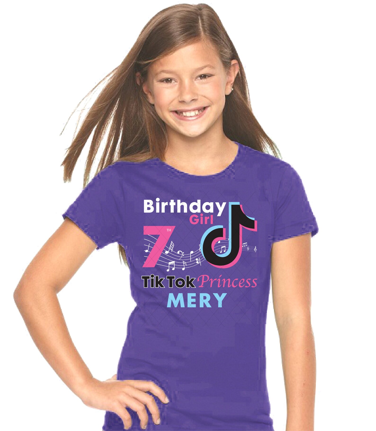 Musical 8th Birthday Girl SVG TikTok Princess 8th Birthday ...