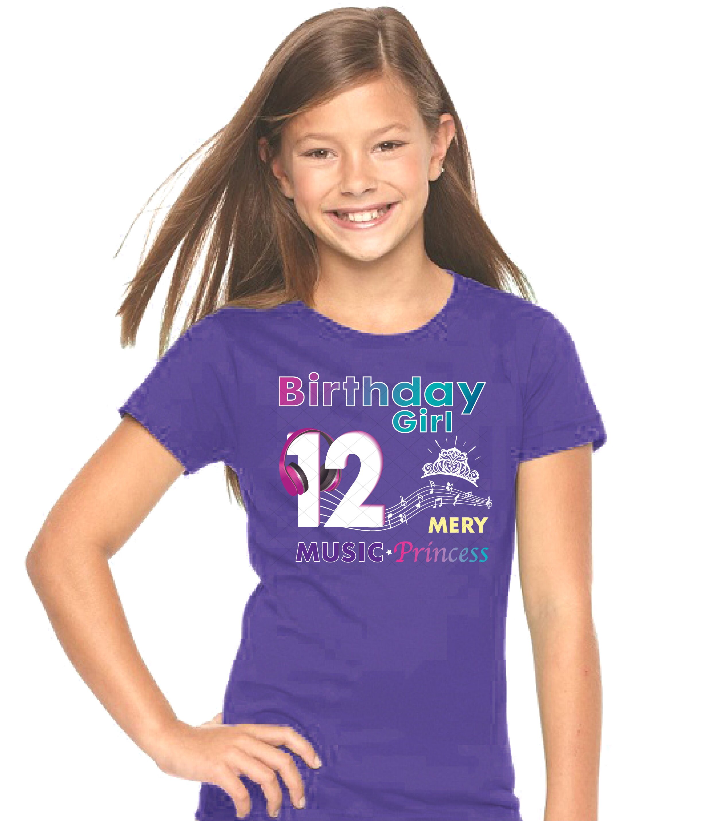 12. Geburtstag Mädchen Clipart 12. Geburtstag Prinzessin Etsy