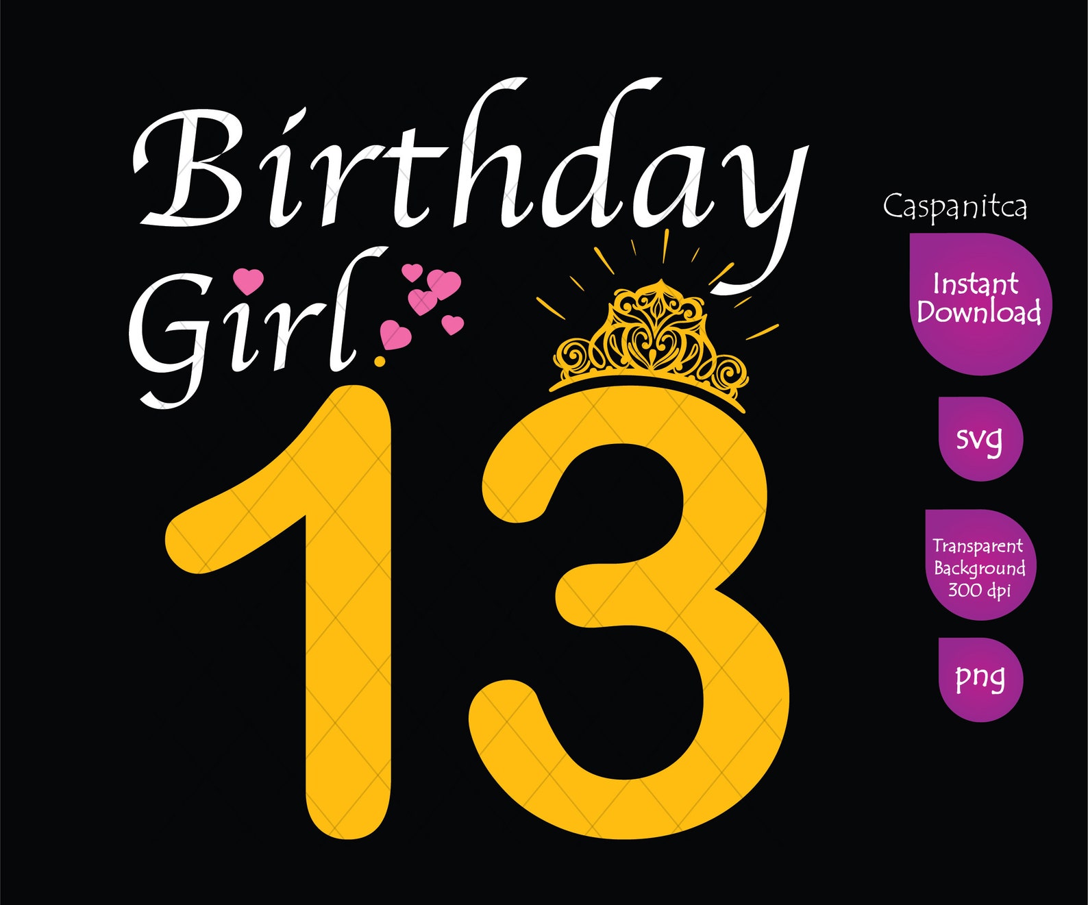 13. Geburtstag Mädchen SVG Quarantäne 13. Etsy