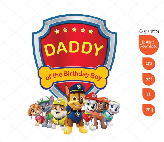 Instant Download included 5 extensions and vector PawPatrol Clipart Digital PNG Images Scrapbook Photos Cliparts