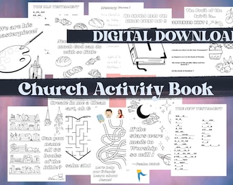 Kids' Bible Activity Book | Christian Coloring Pages (Digital Download)