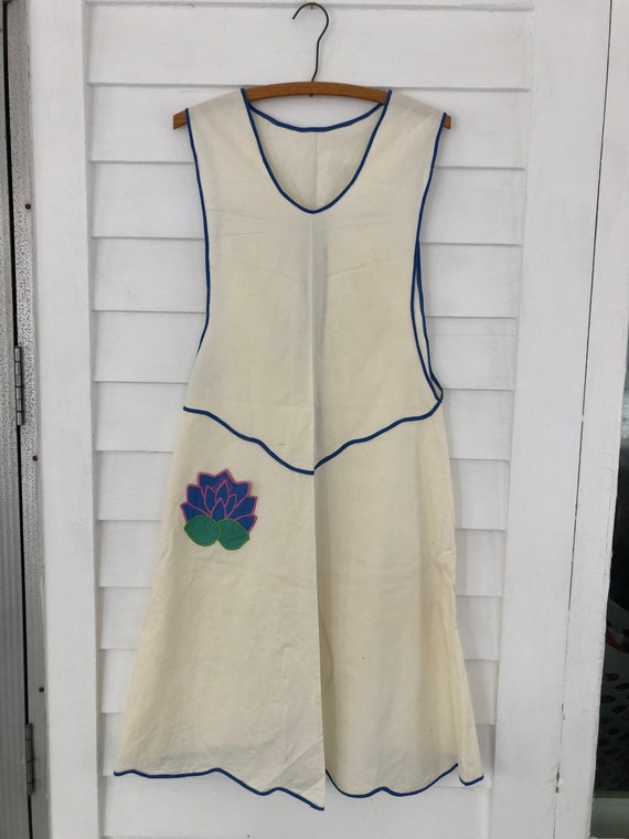 Vintage Lotus Flower Apron